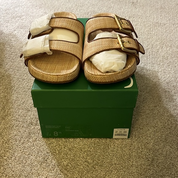 NIB J. Crew Raffia Sandals - Picture 6 of 7